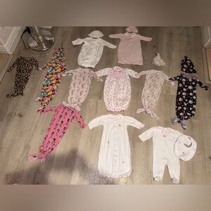 Kissy Kissy Kids Pajamas Nightgowns - Pink, White, Black